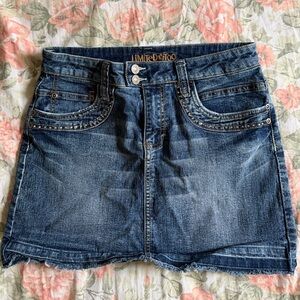 Limited Too Blue Denim Mini Skirt Y2K